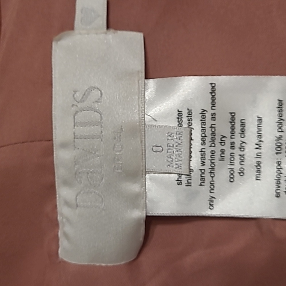 Desert Coral David's Bridal Formal Dress Size 0 - Picture 6 of 6